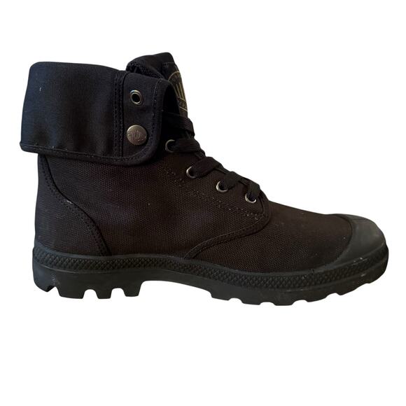 NWT & Box Palladium Men’s Baggy Black High Top Canvas Shoe Size 10 - Picture 4 of 10